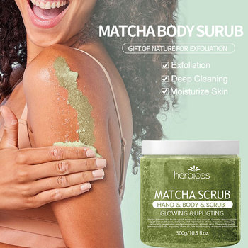 Matcha tea body scrub